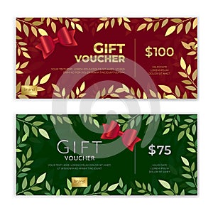 Gift certificate, voucher, gift card or cash coupon template