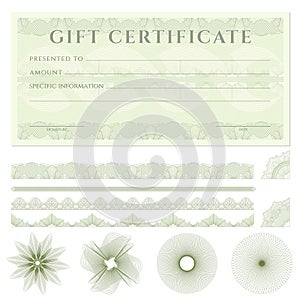 Gift certificate (voucher) template with borders