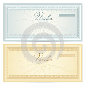 Gift certificate (Voucher) template. Pattern