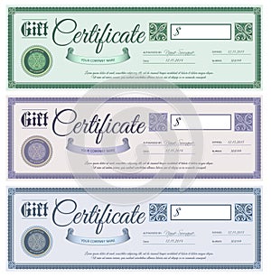 Gift Certificates Set photo