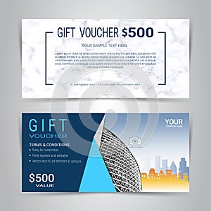 Gift certificates and vouchers template.