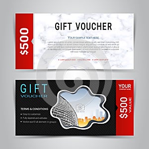 Gift certificates and vouchers template.