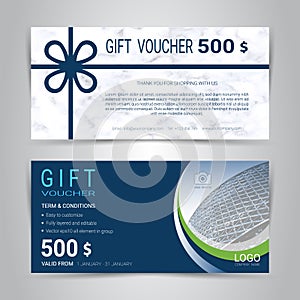 Gift certificates and vouchers template.