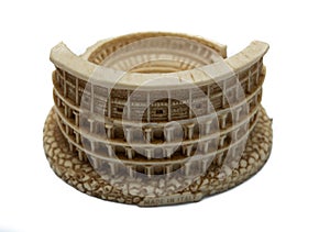 Gift colosseum on white background isolated close up