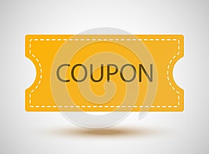 Gift coupon isolated