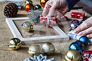 Gift, decoration, christmas, background, ball, celebrate, holiday