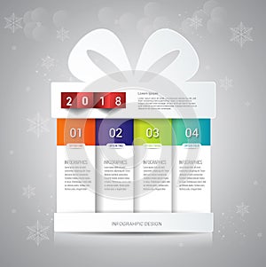 Gift design infographic template. photo