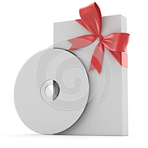Gift disk with a bow