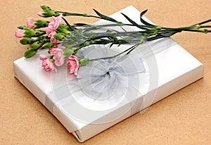 Gift and flowers