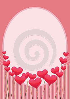 Gift with hearts vertical pink photo
