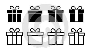 Gift icon . gift vector icon. birthday gift