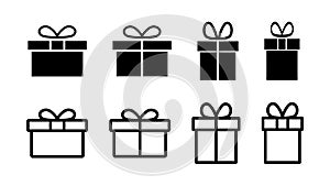 Gift icon . gift vector icon. birthday gift