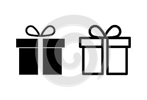 Gift icon . gift vector icon. birthday gift