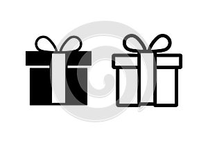 Gift icon . gift vector icon. birthday gift