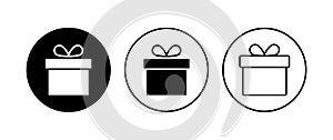 Gift icon . gift vector icon. birthday gift