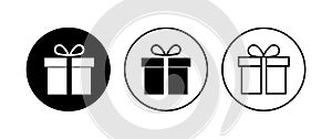 Gift icon . gift vector icon. birthday gift