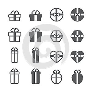 Gift icon set