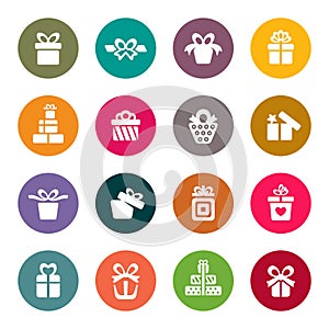Gift icon set