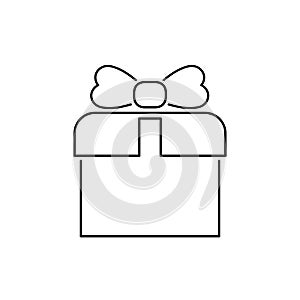 Gift icon simple flat style vector illustration