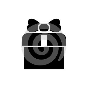 Gift icon simple flat style vector illustration