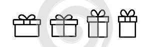 Gift icon . gift vector icon. birthday gift
