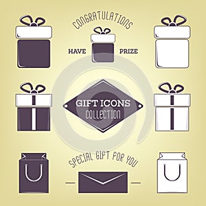 Gift icons collection.