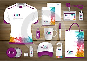 Gift Items business corporate identity, Vector abstract Color promotional souvenirs design with origami elements for diagonal line