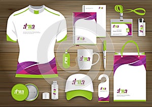 Gift Items business corporate identity, Vector abstract Color promotional souvenirs design with origami elements for diagonal line