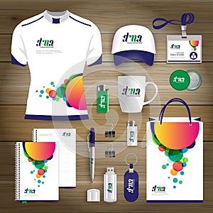 Gift Items business corporate identity, Vector abstract Color promotional souvenirs design with origami elements for diagonal line