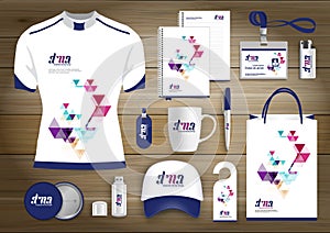 Gift Items business corporate identity, Vector abstract Color promotional souvenirs design with origami elements for diagonal line