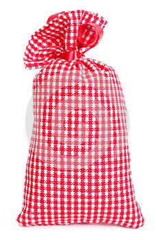 Gift lavender sack plaid cloth bag with red bow