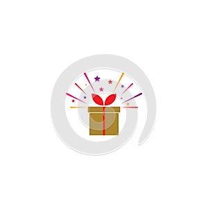 Gift logo templat vector