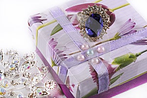 Gift of love with the ring and broach