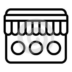 Gift online store icon outline vector. Sale shop