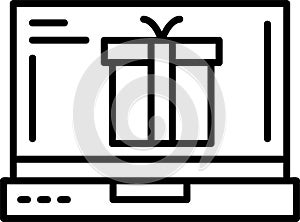 Gift Outline Vector Icon