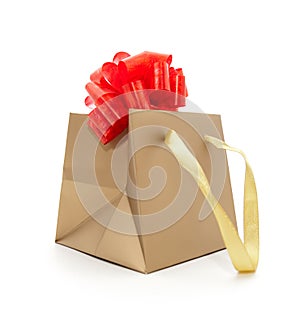 Gift package of gold colour
