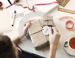 Gift Packing Present Creative Ideas Simplify Concept