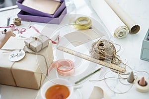 Gift Packing Present Creative Ideas Simplify Concept