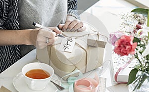 Gift Packing Present Creative Ideas Simplify Concept