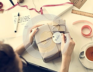 Gift Packing Present Creative Ideas Simplify Concept