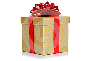 Gift present christmas birthday wedding wish gold golden box iso