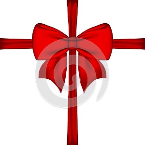 gift red bow and ribbon