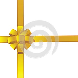 Gift ribbon golden colors