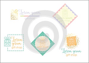 Gift shop square logo for business and personal use