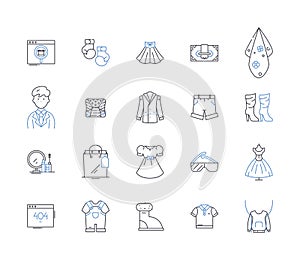 Gift shops line icons collection. Souvenirs, Keepsakes, Gadgets, Novelty, Collectables, Artisanal, Fair-trade vector and