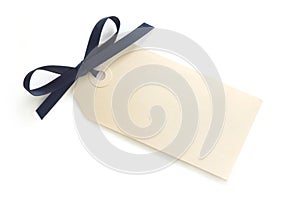 Gift Tag with Blue Bow