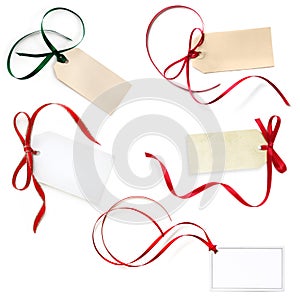 Gift Tags Collection Isolated on White