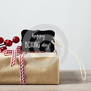 Gift and text happy boxing day