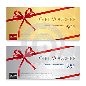 Gift voucher, certificate or discount card template for promo co