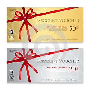 Gift voucher, certificate or discount card template for promo co